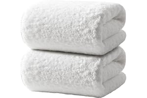 REDKISS Ultra-Plush Bath Towel Set - 900GSM Premium Thick Cotton for Bathroom & Spa, Super Absorbent Bath with No Shedding (2-Piece Bath Twoel Set for Adults, Luxury Hotel & Home Use)-White