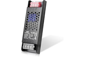 PZETCEIR LED Driver 12V 100W 8.3A Slim Power Supply, AC 100-250V to DC 12V Adapter, Constant Voltage Transformer for Strip Lights, Bulbs, Garden and Cabinet Lighting