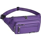 Waist Pack Bag Fanny Pack for Men&Women Hip Bum Bag with Adjustable Strap for Outdoors Workout Traveling Casual Running Hiking Cycling (Purple)