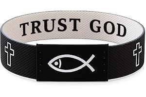 Lusinus Daily Bible Verse Bracelet with NFC Chip – Easter Gift for Teens, 1000+ Inspirational Scriptures, Christian Fabric Wristband, Baptism & Religious Gift for Men & Women