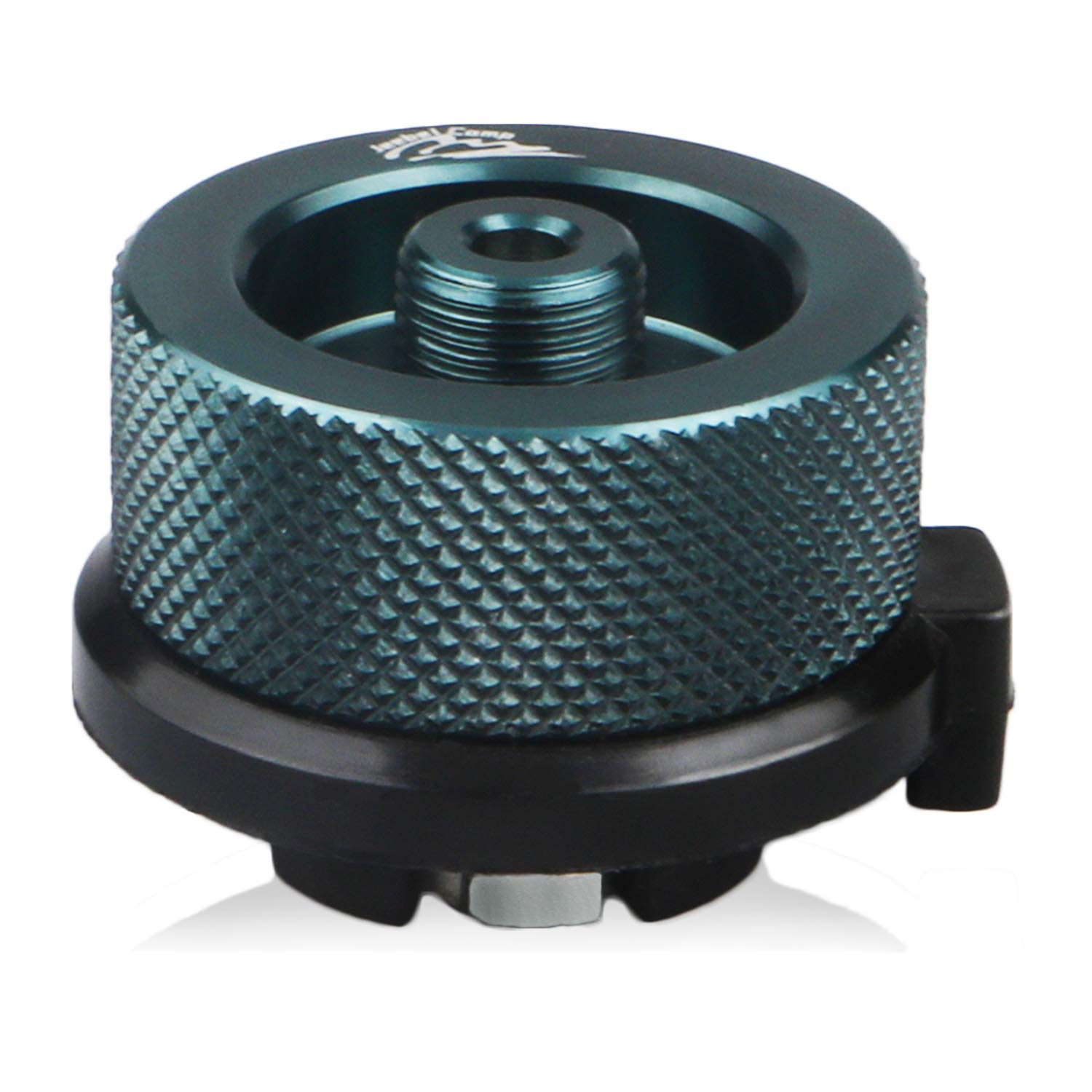 Jeebel Camp Gas Converter for Butane Cannula to Win Gas Cartridge/Valve Adapter Type Lindal (Silver Grey)