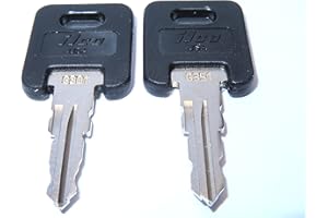 Global Link RVs Motorhome Trailer Keys 2 Keys Cut to Key/Lock Number from G301 to G351 Cut on ILCO Black Top Keys for Global Link Lock G351 Replacement Keys