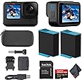 GoPro HERO10 Black (Hero 10) - Waterproof Action Camera with Front LCD and Touch Rear Screens, New GP2 Engine, 5K HD Video, 23MP Photos, Live Streaming, 64GB Extreme Pro Card and Extra Battery