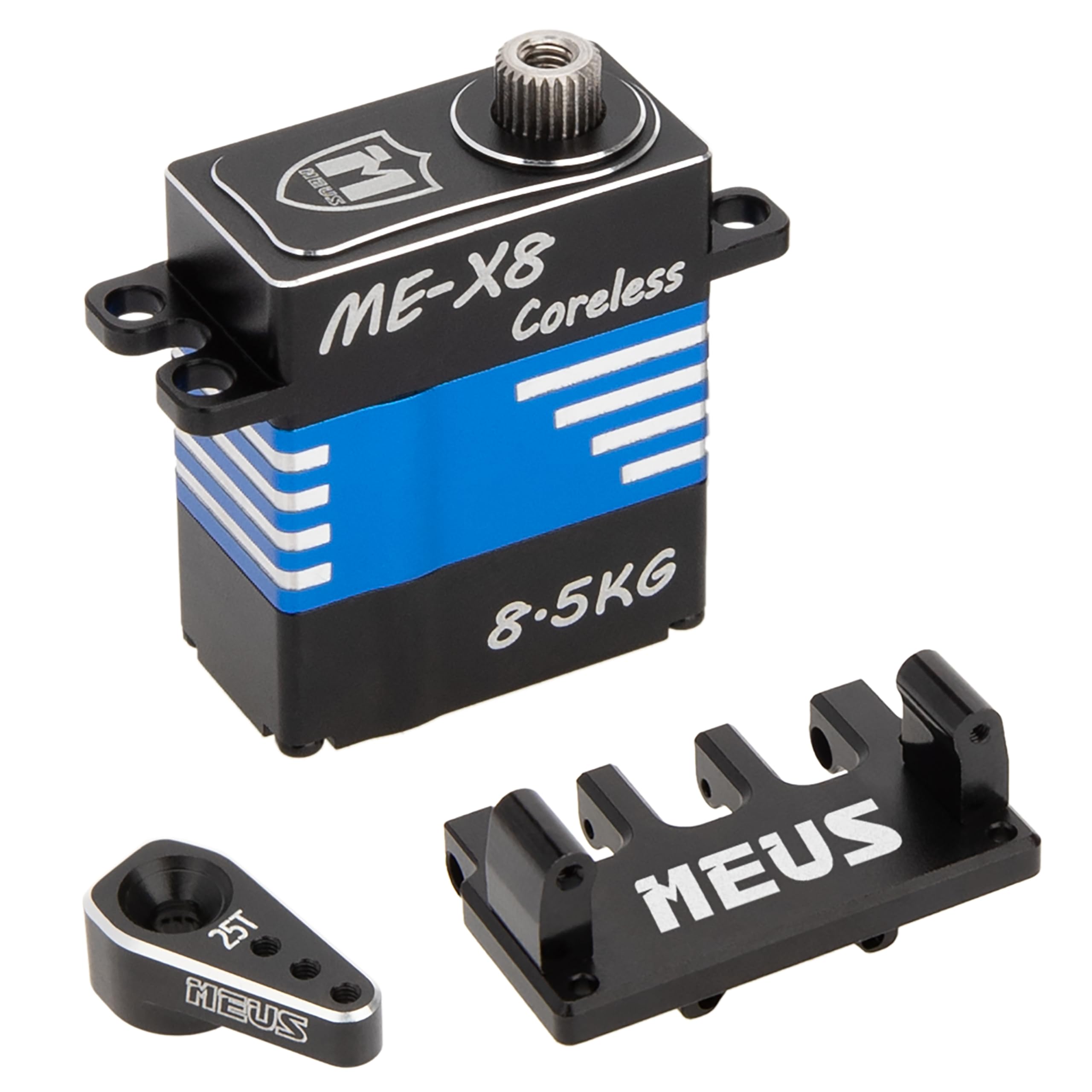 Photo 1 of MEUS Racing High Torque 8.5KG SCX24 Servo with Mount and Servo Horn for SCX24 1/24 RC Crawler Upgrades Parts (8.5KG)
