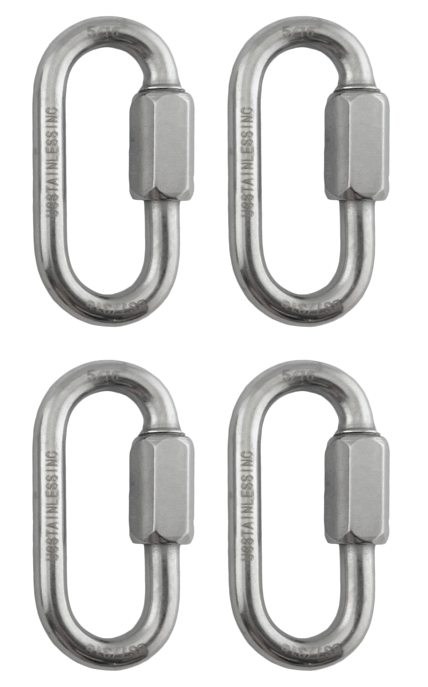 US STAINLESS 4 Pieces Stainless Steel 316 Quick Link 5/16" (8mm) Marine Grade