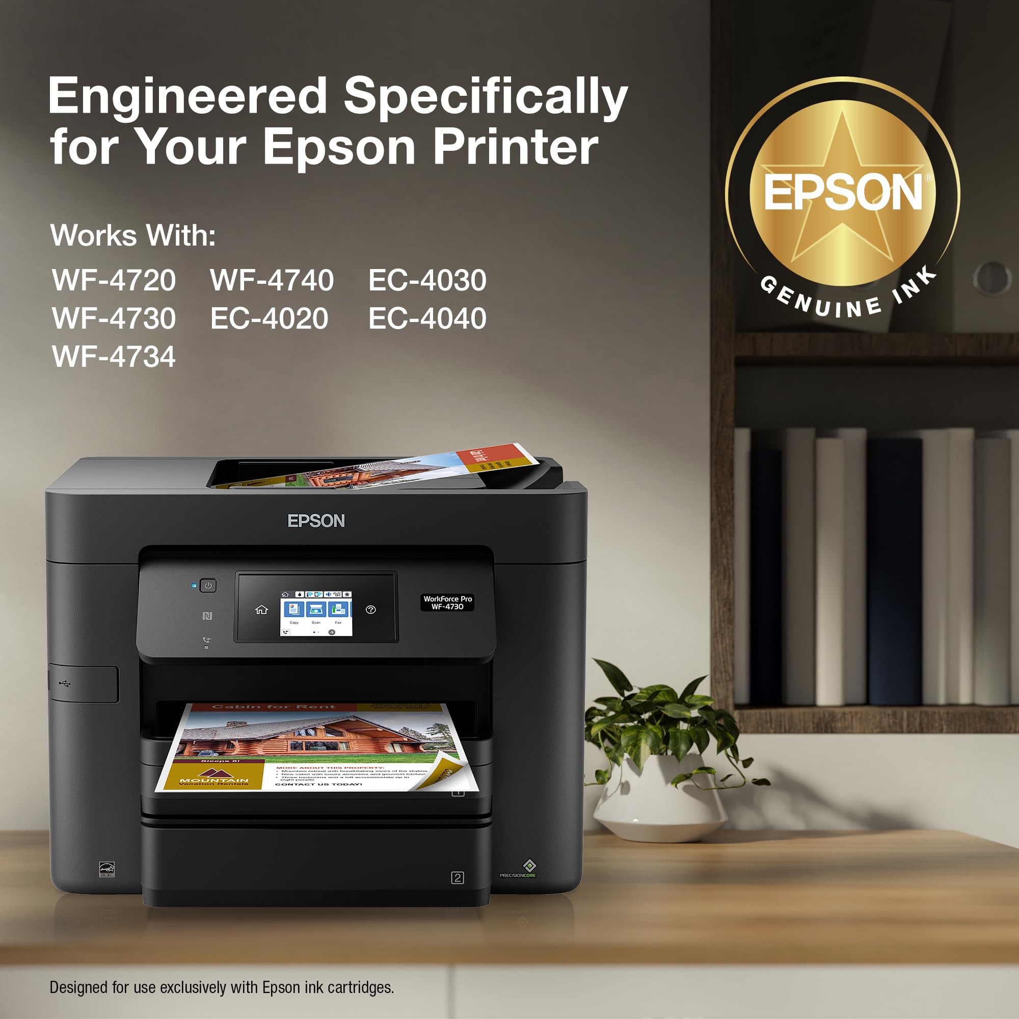 EPSON 802 DURABrite Ultra Ink High Capacity Black Cartridge (T802XL120-S) Works with WorkForce Pro WF-4720, WF-4730, WF-4734, WF-4740