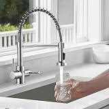 Peppermint Dual Lever Kitchen Tap with Pull Down Spray Chrome Sink Mixer Tap view 3