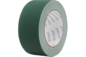 QILIMA Strong Stickiness Gaffer Tape, Main Stage Gaff Tape, Matte Non-Reflective Finish, Gaffe Gaffing Goon Pro Cloth Tape for Cable, Stage, Photography(10.7mil, 2" X 30 Yards, Green)