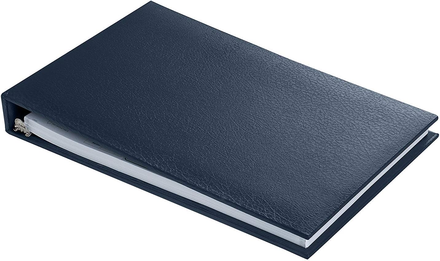 Executive 7 Ring Check Binder, 500 Check Capacity, for 9x13 Inch Sheets, with 6 Year Calendar Organizer, Sleek Business Design, Premium Quality - Navy Color (11705) : Office Products