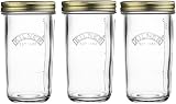 Kilner Wide Mouth Preserve Jar Set of 3 0.5L Glass Storage Jars Vacuum Lid