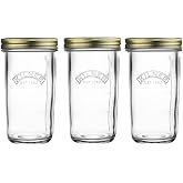 Kilner Set of 3 Wide Mouth Preserve Jars |0.5 Litre, 0.5L | High Quality 2-piece lid system to freshness | Ideal for preserving, (0025.050)