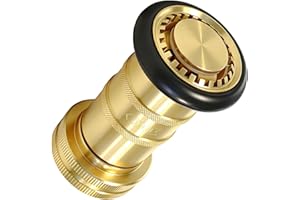 RosyOcean 1-1/2" NPSH Fire Hose Nozzle Brass Fire Equipment Industial Heavey Duty Spray Jet Fog Nozzle