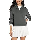 ODODOS Modal Soft Half-Zip Collared Sweatshirts for Women Long Sleeve Relaxed Pullover Top with Pockets