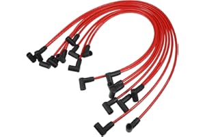 ACROPIX Car Spark Plug Coil Wires Ignition Coil Harness Cable 8mm Fit for Chevrolet SBC BBC Engines - Pack of 9