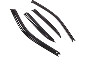 TuningPros Outside Mount Window Vent Visors Rain Guards Compatible with Lexus IS300 2001-2005 | Side Window Wind Deflectors Rain Shields | Smoke Tinted, 4 Pcs Set, DGWV-474