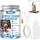 POKAITO Acrylic Cement with Applicator Bottle, Seamless Bond Acrylic Sheet | Acrylic Glue for Acrylic Sheet, Applied Precisely, Seamless Bonding, Rapid Curing, Easy Cleaning, Clear, 130ML