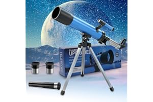 LUZSCO Telescope for Kids 50mm 100x Magnification Beginner Telescopio with Tripod, 2 Eyepieces & Finder Scope, STEM Educational Gift for Boys & Girls Ages 6-12, Portable Kids Telescope for Astronomy