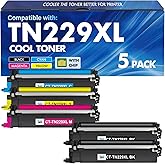 TN229XL TN229 229XL MFC-L3780CDW Toner Cartridges: MFC-L3720CDW HL-L3280CDW Compatible for Brother TN 229 TN-229XL TN229XXL TN-229 HL-L3220CDW HL-L3300CDW HL-L3295CDW MFC-L8395CDW Printer (5 Pack)