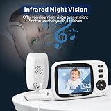 Babystar Baby Monitor with Camera Night Vision 3.2in Screen No WiFi VOX view 3
