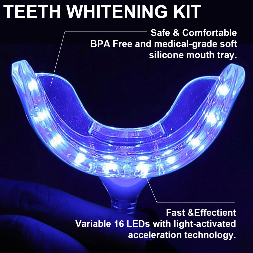 Grinigh At Home Professional Teeth Whitening Kit with 5 x Natural Activated Charcoal Tooth Whitener Gel Pen - FDA Approved - Easy to USe - Fast Results - More Than 50 Treatments