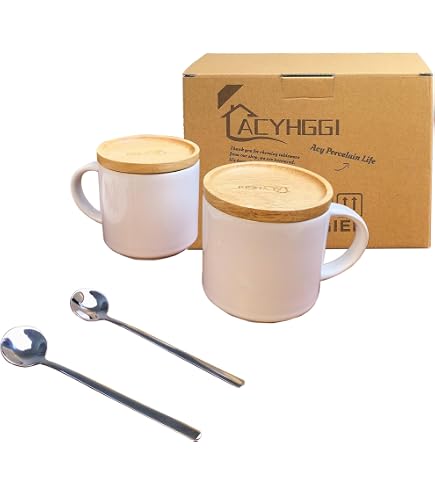Amazon.com: TERESA'S TEASET Juego de tazas de café de cerámica con