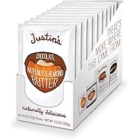 Justin's Chocolate Hazelnut & Almond Butter Squeeze Pack, Organic Cocoa, Gluten-free, Responsibly Sourced, Packaging May Vary