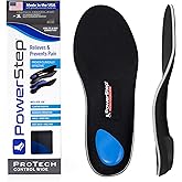 PowerStep ProTech Control Wide Orthotic Inserts - Medical Grade Orthotics for Wide Feet - Extra Support for Plantar Fasciitis, Heel Pain Arch Pain & Overpronation - Made in the USA (M 8-8.5 W 10-10.5)
