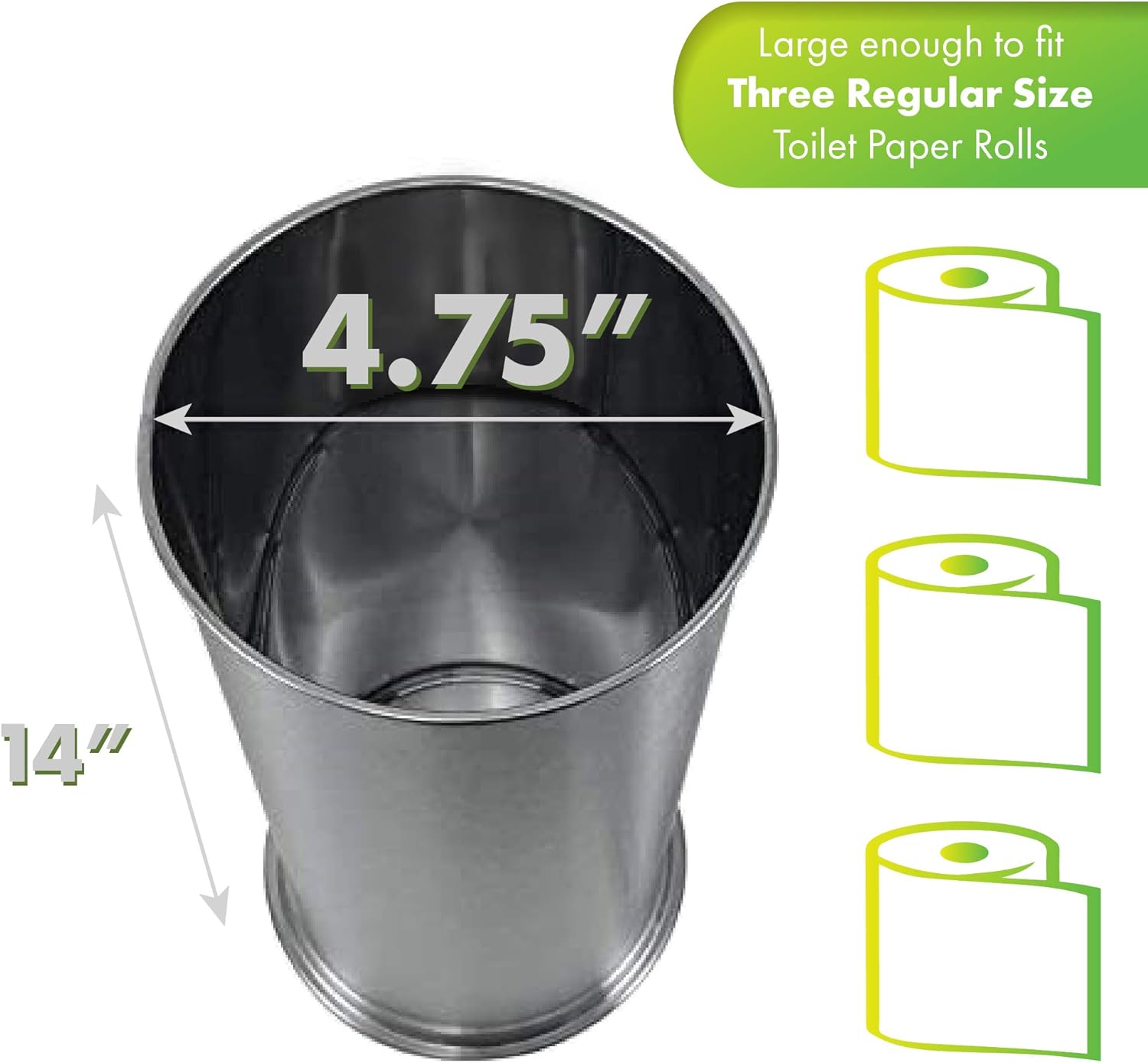 LDR Industries 164 6456BN Free Standing Toilet Paper Holder Canister, Brushed Nickel: Home Improvement