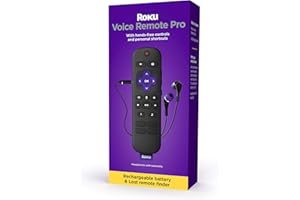 Roku Voice Remote Pro | Rechargeable voice remote with TV controls, lost remote finder, private listening, hands-free voice c