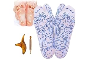 Yomitek Reflexology Socks Set with Trigger Point Massage Tool | Foot Pain Relief and Serenity Steps Remedy | Acupressure Five Toe Separate Socks for Women and Men