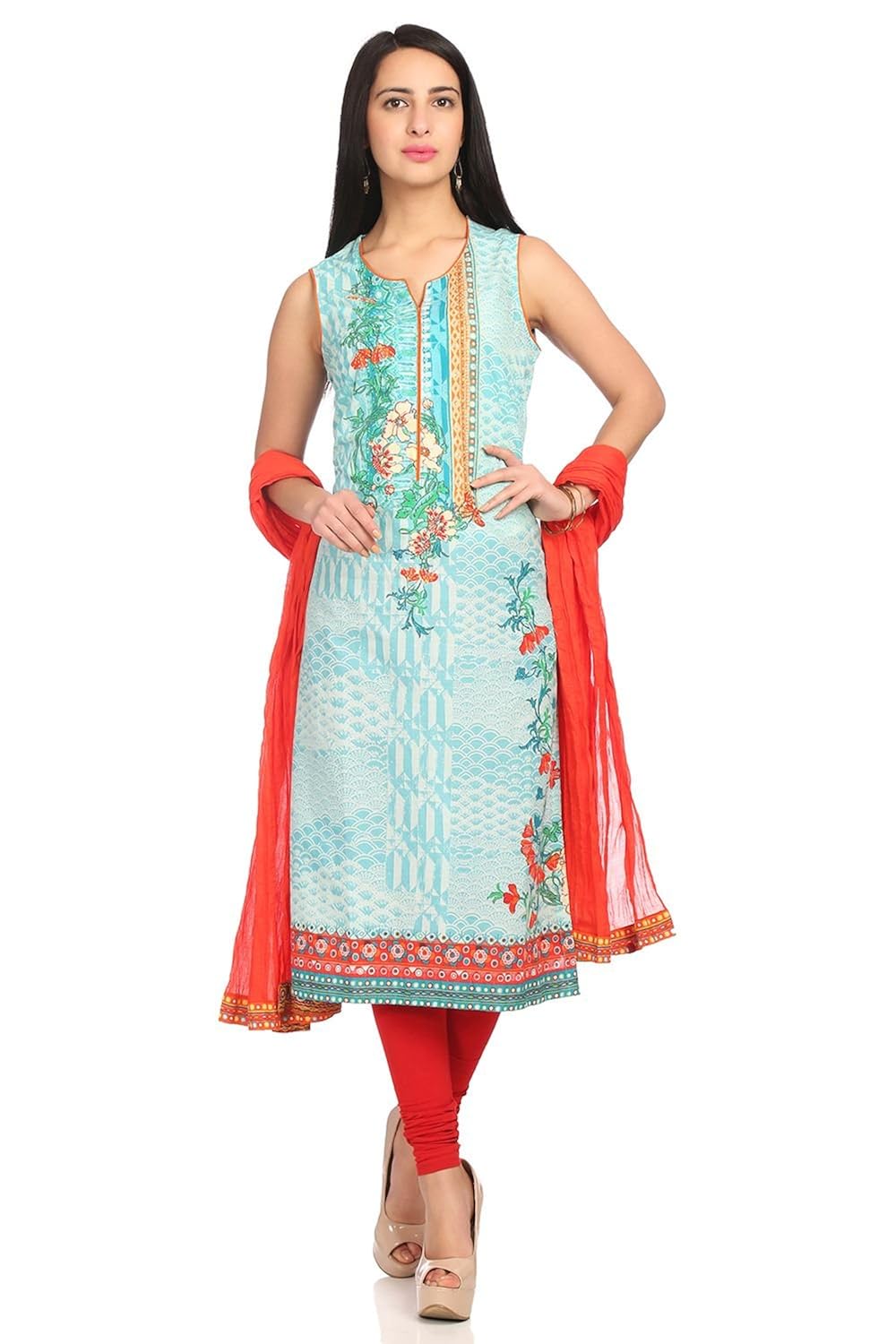 biba women's straight kurta