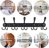 GlazieVault Stainless Steel Coat Hooks Wall Mount 2 Pack Black view 7