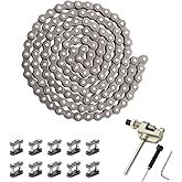 KAMIER #25 Roller Chain 132 Link with Drive Chain Breaker for Razor MX500 MX650 SX500 Mcgrath Dirt Rocket Bike Off Road Motocross Pit Bike Kids Electric Scooter Moped Mini Pocket Bike Heavy Duty Parts