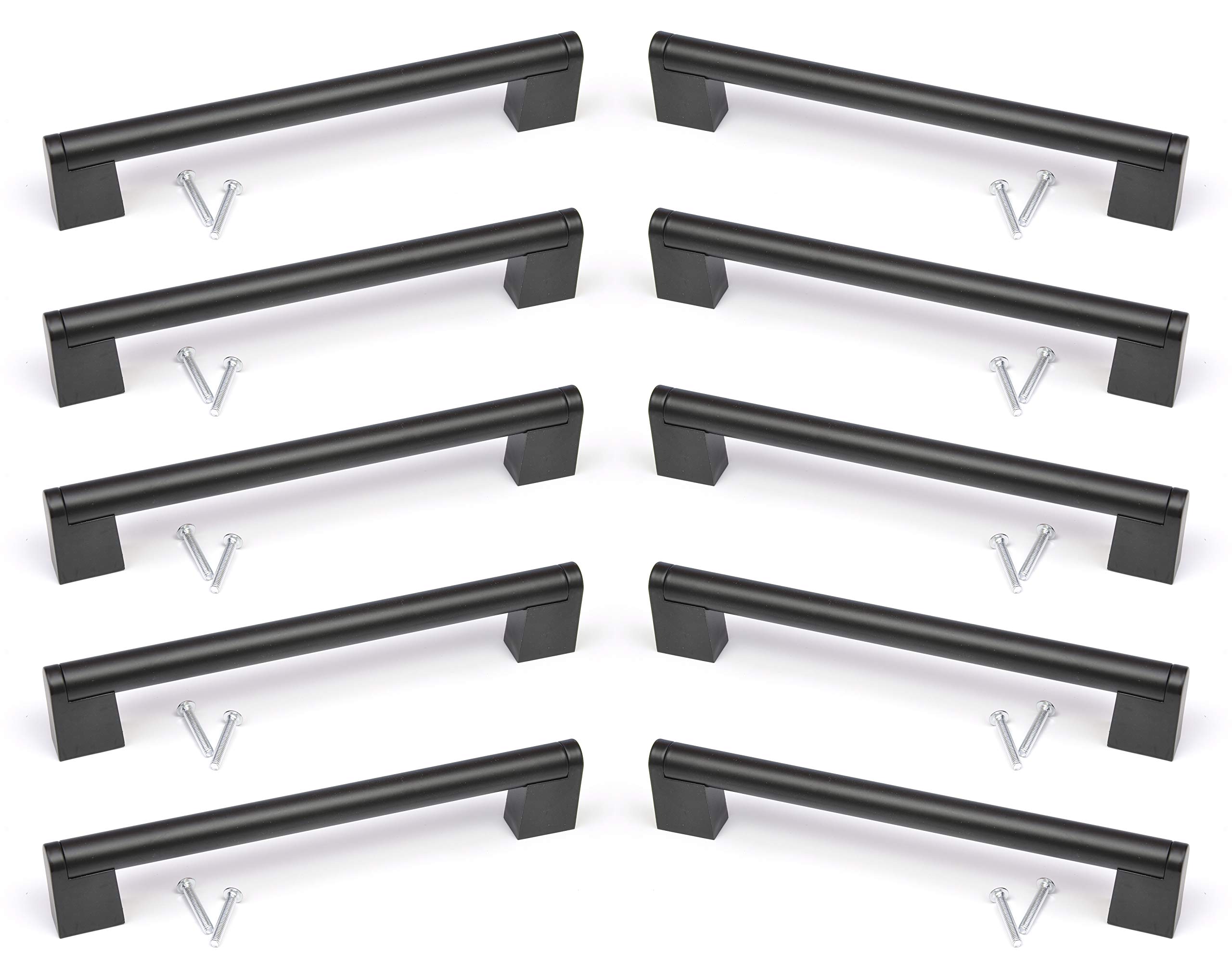 BSM Marketing Black Kitchen Cupboard Cabinet Boss Bar Door Handle Knob (10, 96mm) — image 1