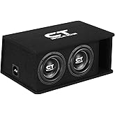 CT Sounds Dual 8” 1600W Loaded Tropo Series Ported Car Subwoofer Box - TROPO-2X8D4