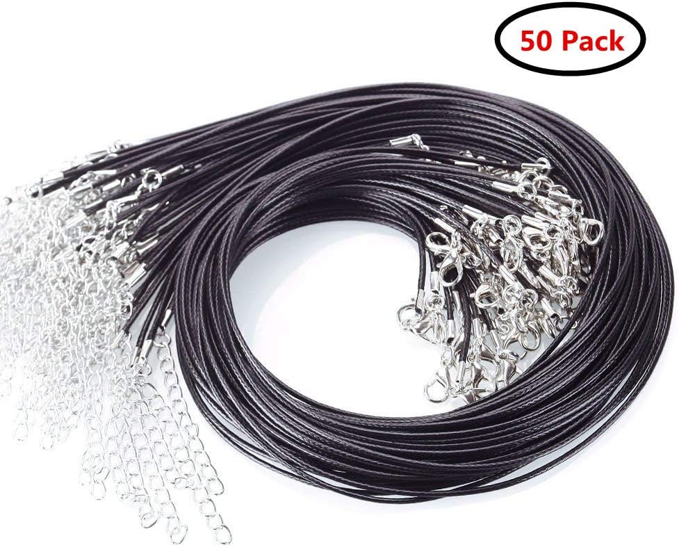 FebbyaJFMC 2 mm wax leather rope, acrylic