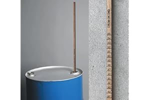 ELITE TOOL CENTER 44" Long Drum Gauge Stick for 55 Gallon Drum, Hardwood, 5/8 in W, 1 Gallon Increment Marks, Precise Liquid Level Measurement Tool