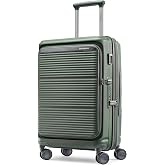 Samsonite Paralux Carry-On Luggage - Innovative Design - Quick Access Front Pocket - Dual Suspension Wheel Technology - TSA Lock - Expandable - Includes Removable Packing Cubes - Olive