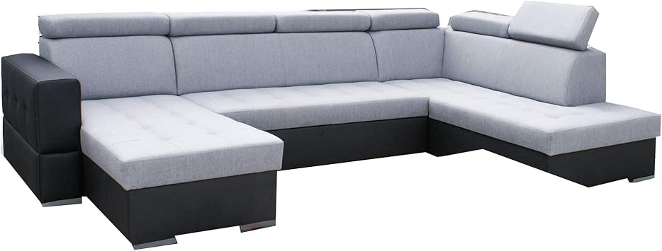 Mb Moebel Ecksofa Mit Schlaffunktion Eckcouch Mit Bettkasten Sofa Couch Wohnlandschaft U Form Polsterecke Almeria System Grau Ecksofa Links Amazon De Kuche Haushalt