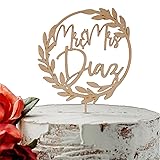 Wedding Custom Personalized Acrylic Wood Cake