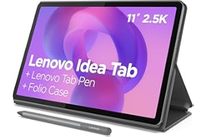 Lenovo Idea Tab - College Tablet - 11″ 2.5K IPS Touchscreen Display - 90Hz - MediaTek Dimensity 6300-8 GB Memory - 256 GB Storage - Integrated Arm Mali-G57 MC2 Tab Pen and Folio Case