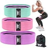 Walito Resistance Bands for Legs and Butt,Exercise Bands Set Booty Bands Hip Bands Wide Workout Bands Sports Fitness Bands Resistance Loops Band Anti Slip Elastic (Set 3)