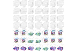 Hldgras 18Pack 3x3x3 Inches Acrylic Containers Clear Box with Lids for Display Acrylic Gift Box & Clear Multi Purpose Organizer Candy Storage for Cosmetics, Makeup, Jewelry, Party Favor