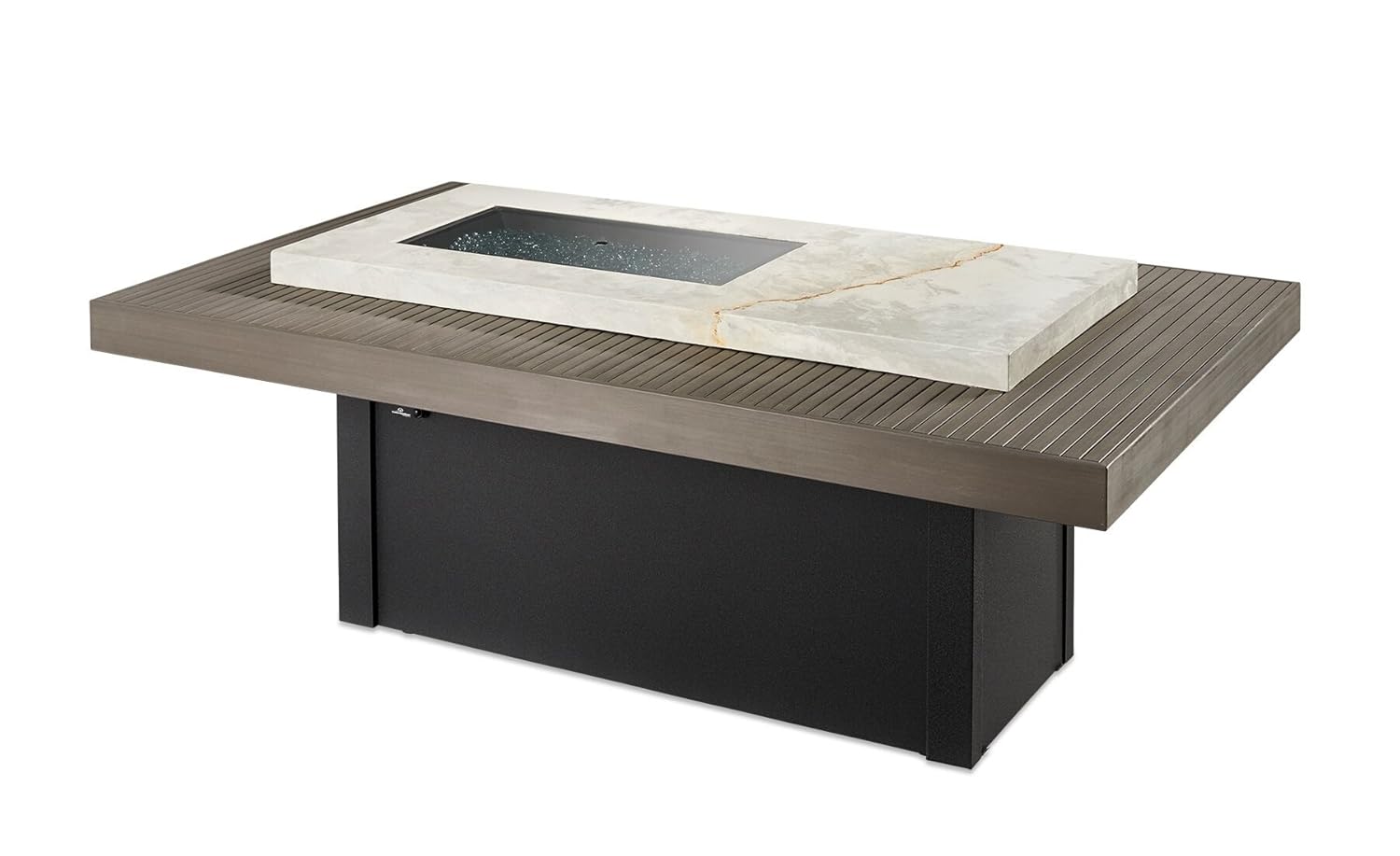 Boardwalk Linear Gas Fire Pit Table With Glass Wind Guard 1224 71