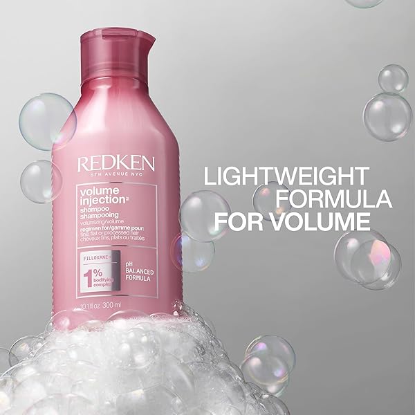 REDKEN VOLUME INJECTION SHAMPOO | LIGHTWEIGHT VOLUME SHAMPOO FOR FINE HAIR | ADDS VOLUME, LIFT, AND BODY TO FLAT HAIR | SOFT, SHINY FINISH | PARABEN FREE