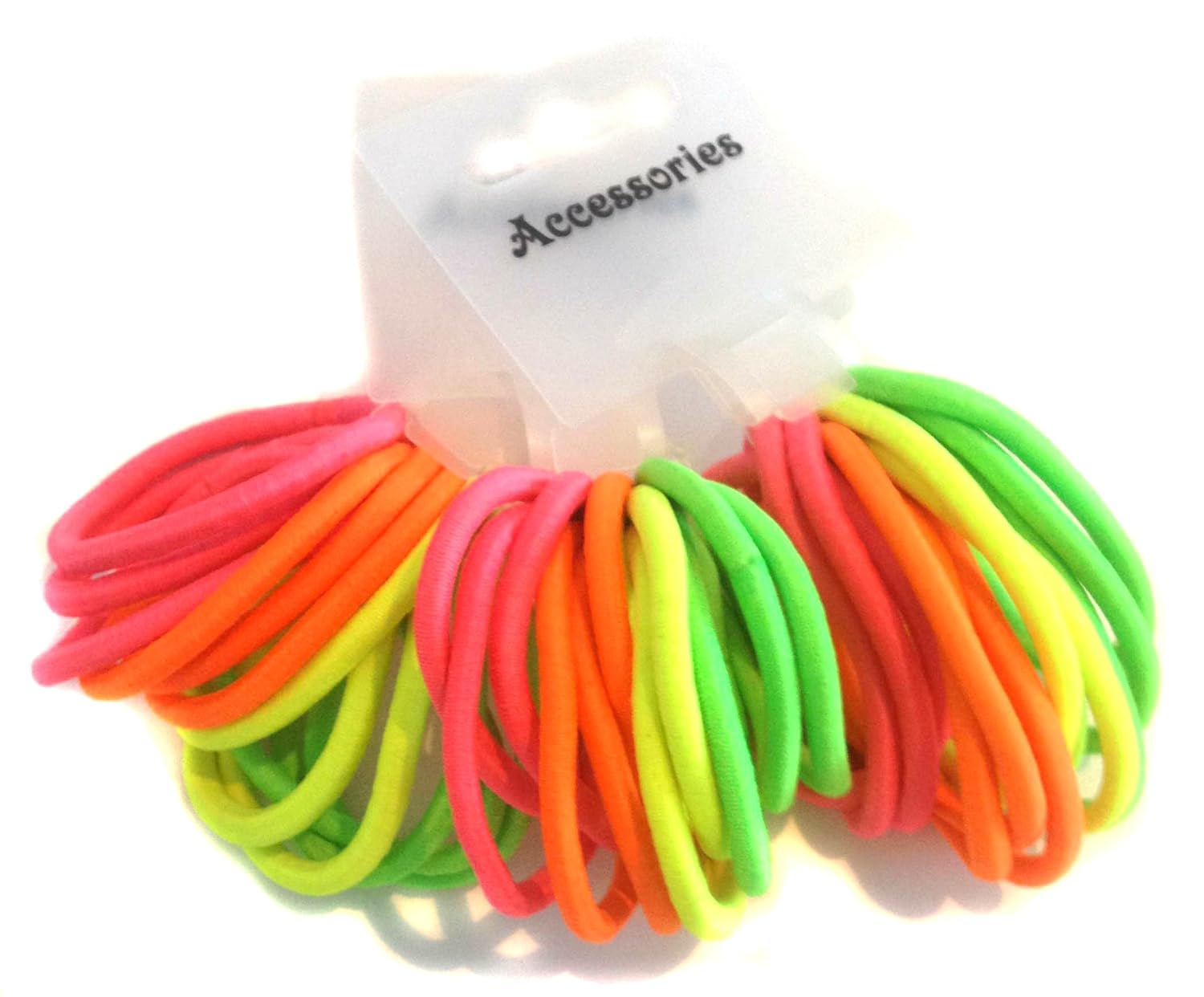 Allsorts® 36 Neon Coloured Endless Elastics Hair Bobbles Elastic Bands