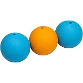 Amazon Basics Squeaker Toy Dog Balls, 2.5-inch, 3-Pack, Blue, Orange