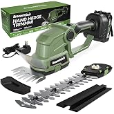 21V Mini Hedge Trimmer Cordless, 2-in-1 Bush Trimmer &amp; Grass Shear | 2.9 lbs Lightweight, 1200 RPM No-Snag Cutting, Dual Safety Lock, Debris Shield, 2H Fast Charge, for Garden, Lawn