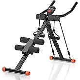 PAPIBLU Ab Machine Ab Trainer - Foldable Abdominal Trainer for Stomach Workout, Core Strength Training Equipment with Knee Protection for Home Gym