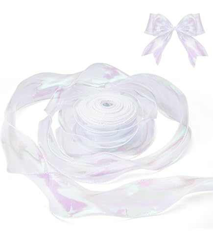 Amazon.com: Purple Cosmic Glitz Sheer Floral Ribbon Wired 2 1/2 x
